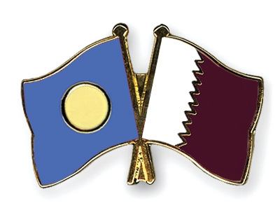Fahnen Pins Palau Katar