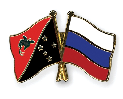 Fahnen Pins Papua-Neuguinea Russland
