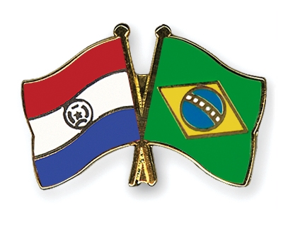 Fahnen Pins Paraguay Brasilien