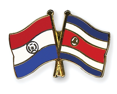 Fahnen Pins Paraguay Costa-Rica