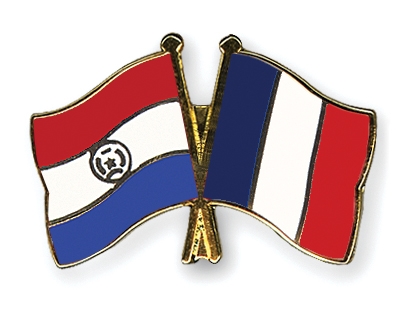 Fahnen Pins Paraguay Frankreich