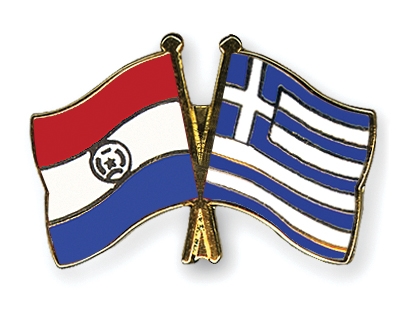 Fahnen Pins Paraguay Griechenland