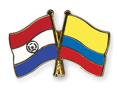 Fahnen Pins Paraguay Kolumbien