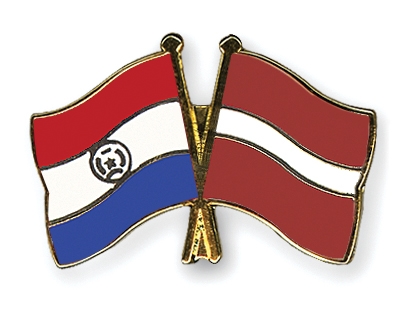 Fahnen Pins Paraguay Lettland