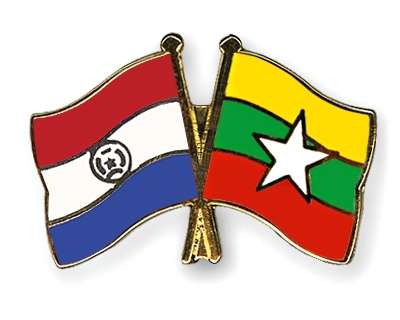 Fahnen Pins Paraguay Myanmar