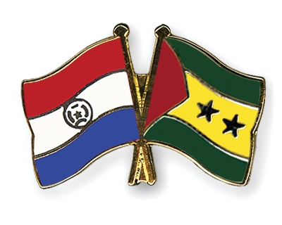 Fahnen Pins Paraguay Sao-Tome-und-Principe