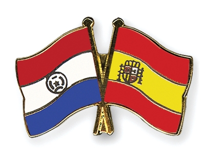 Fahnen Pins Paraguay Spanien