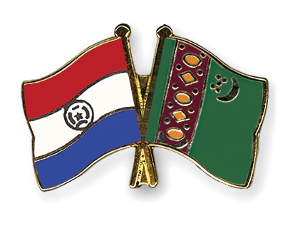 Fahnen Pins Paraguay Turkmenistan