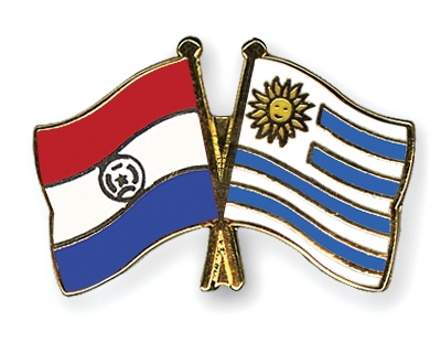 Fahnen Pins Paraguay Uruguay