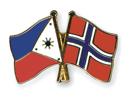 Fahnen Pins Philippinen Norwegen