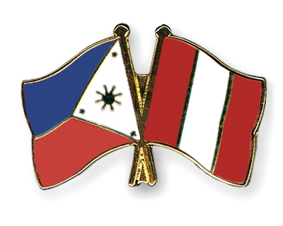Fahnen Pins Philippinen Peru