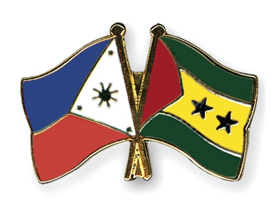 Fahnen Pins Philippinen Sao-Tome-und-Principe