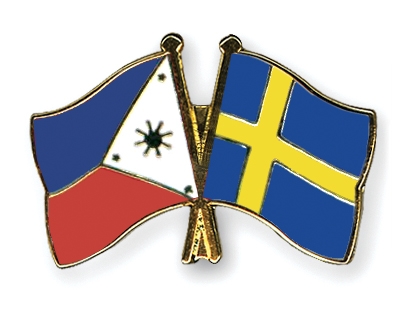 Fahnen Pins Philippinen Schweden