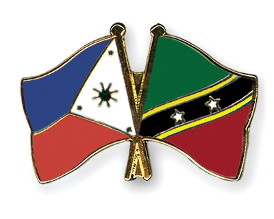 Fahnen Pins Philippinen St-Kitts-und-Nevis