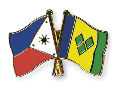 Fahnen Pins Philippinen St-Vincent-und-die-Grenadinen