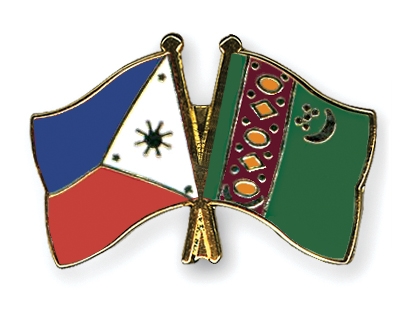Fahnen Pins Philippinen Turkmenistan