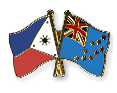 Fahnen Pins Philippinen Tuvalu