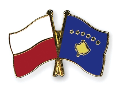 Fahnen Pins Polen Kosovo
