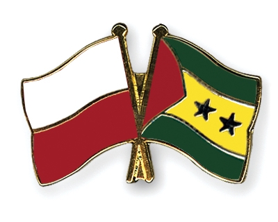 Fahnen Pins Polen Sao-Tome-und-Principe