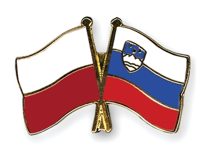 Fahnen Pins Polen Slowenien