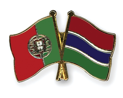 Fahnen Pins Portugal Gambia