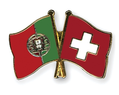 Fahnen Pins Portugal Schweiz