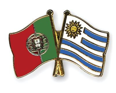 Fahnen Pins Portugal Uruguay