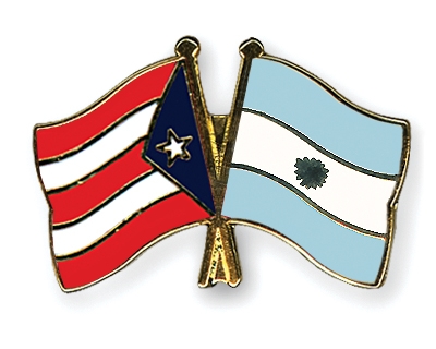 Fahnen Pins Puerto-Rico Argentinien