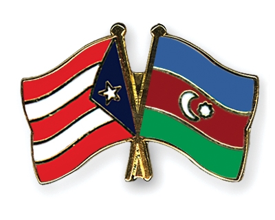 Fahnen Pins Puerto-Rico Aserbaidschan
