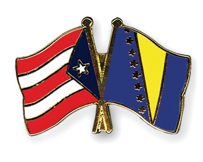 Fahnen Pins Puerto-Rico Bosnien-und-Herzegowina