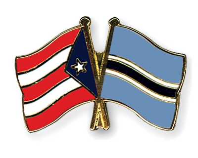 Fahnen Pins Puerto-Rico Botsuana