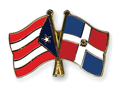 Fahnen Pins Puerto-Rico Dominikanische-Republik