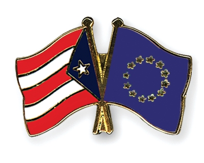 Fahnen Pins Puerto-Rico Europa