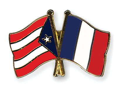 Fahnen Pins Puerto-Rico Frankreich