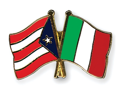 Fahnen Pins Puerto-Rico Italien