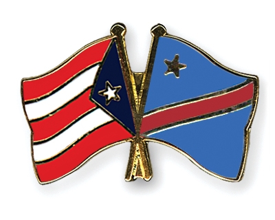 Fahnen Pins Puerto-Rico Kongo-Demokratische-Republik