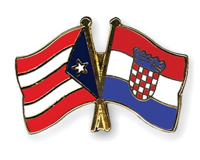 Fahnen Pins Puerto-Rico Kroatien