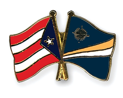 Fahnen Pins Puerto-Rico Marshallinseln
