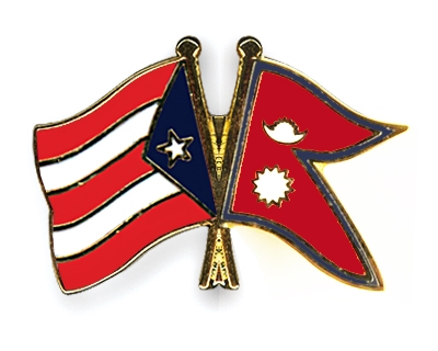Fahnen Pins Puerto-Rico Nepal