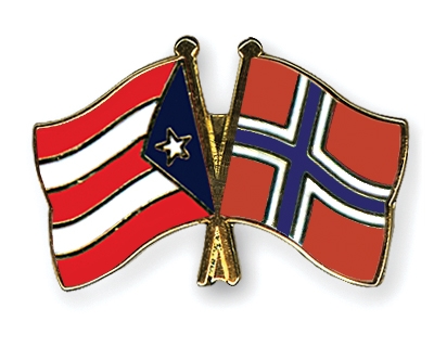 Fahnen Pins Puerto-Rico Norwegen
