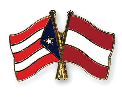 Fahnen Pins Puerto-Rico sterreich