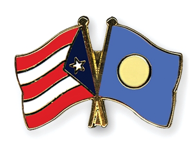 Fahnen Pins Puerto-Rico Palau