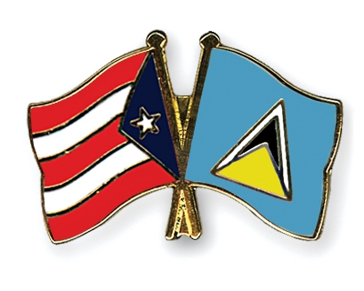 Fahnen Pins Puerto-Rico St-Lucia