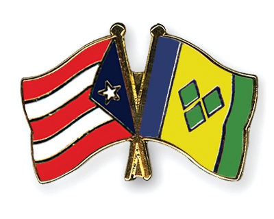 Fahnen Pins Puerto-Rico St-Vincent-und-die-Grenadinen
