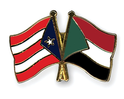Fahnen Pins Puerto-Rico Sudan