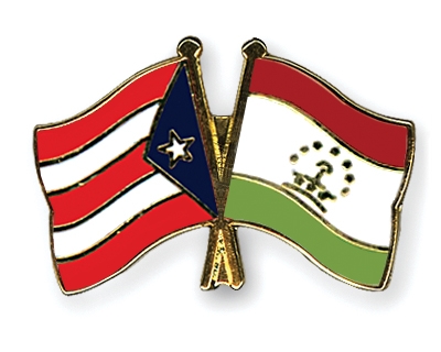 Fahnen Pins Puerto-Rico Tadschikistan