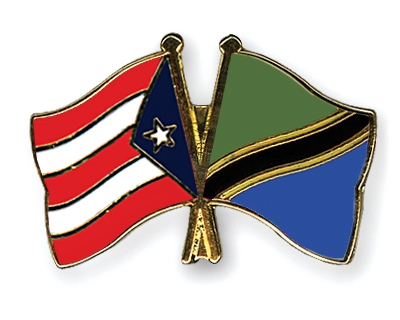 Fahnen Pins Puerto-Rico Tansania