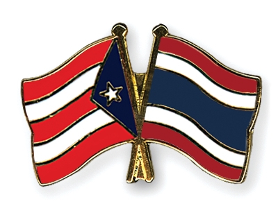 Fahnen Pins Puerto-Rico Thailand