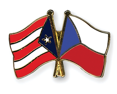 Fahnen Pins Puerto-Rico Tschechische-Republik