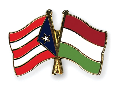 Fahnen Pins Puerto-Rico Ungarn